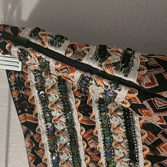 Free People Silk Beaded Sequins Embellished Boho Chic Feminine Festival Skirt 8 - Picture 5 of 13